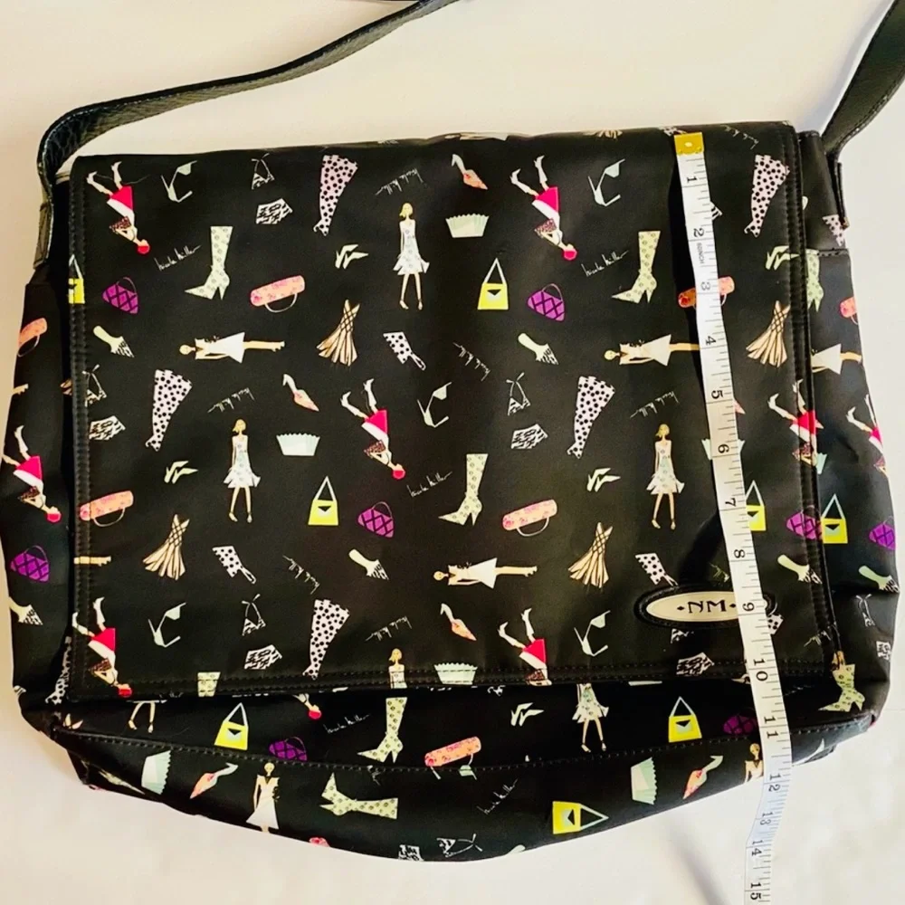 Y2K Nicole Miller Nylon cute fashion theme laptop/messenger bag.